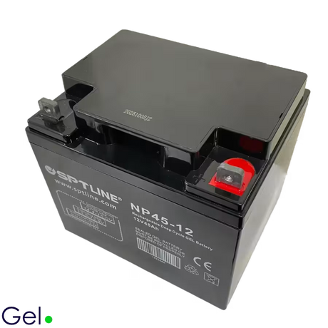 Batería de Gel SPTLINE 12V 45Ah – Sellada VRLA – Cero Derrames – Baja Autodescarga