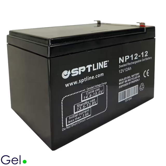 Batería SPTLINE 12V 12Ah Gel – BAT12V12AH