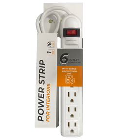 Regleta SPTLINE SP‑R6T – 6 Tomas de Corriente – Protección contra Sobretensiones