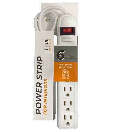 Regleta SPTLINE SP‑R6T – 6 Tomas de Corriente – Protección contra Sobretensiones