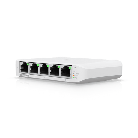 Switch Inteligente 4 Puertos Gigabit 1 PoE+ Ubiquiti UniFi USW Flex Mini – Capa 2 – USW‑Flex‑Mini  