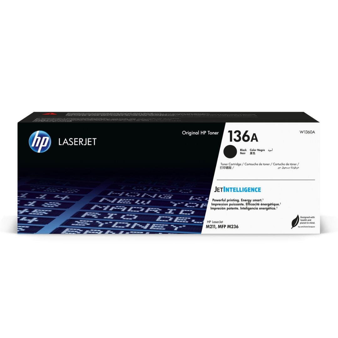 Cartucho de Tóner HP 136A Negro Original – W1360A / LaserJet