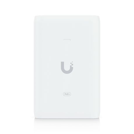 Inyector PoE+ Ubiquiti U‑PoE+ – 30 W – Gigabit – IEEE 802.3at
