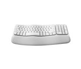 Teclado Inalámbrico Ergonómico Español Logitech Wave Keys Blanco Hueso