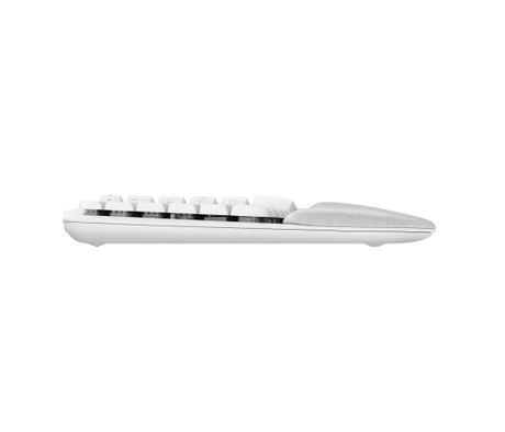 Teclado Inalámbrico Ergonómico Español Logitech Wave Keys Blanco Hueso
