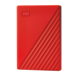 WD My Passport 2TB – Disco Duro Externo Portátil Encriptado – USB 3.2 Gen 1 – Rojo – WDBYVG0020BRD‑WESN