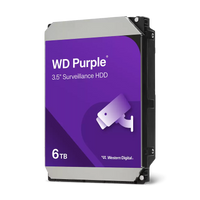 Disco Duro Interno WD Purple Surveillance 6TB – 3.5" / SATA / 5400 RPM / 256MB Cache – WD64PURZ