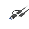 Cable adaptador 2 en 1 USB‑C a USB‑C con dongle USB‑A 2.0 – Xtech XTC‑532