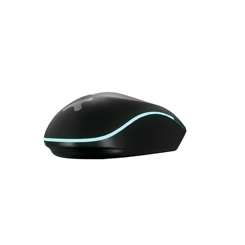 Mouse óptico inalámbrico de 4 botones con luces – Xtech XTM‑318