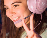 Auriculares Gaming Cableados Xtech Khione Rosados / LED / Micrófono / 40mm