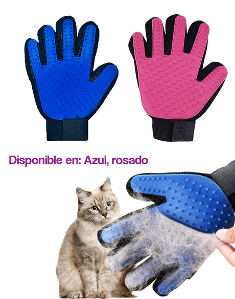 Guantes de silicon para peinar mascotas